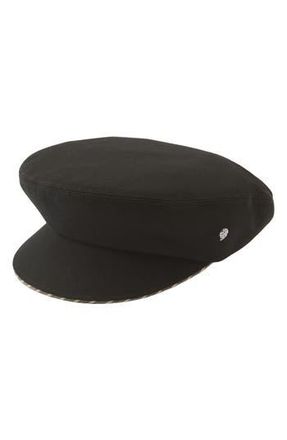 Helen Kaminski Cotton Baker Boy Cap in Black/Black at Nordstrom Rack