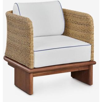 Sklum Sill&oacute;n De Jard&iacute;n En Rat&aacute;n Y Madera De Acacia Famara Sklum