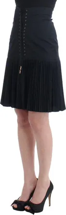 Roberto Cavalli Womens Black Wool Mini Skirt