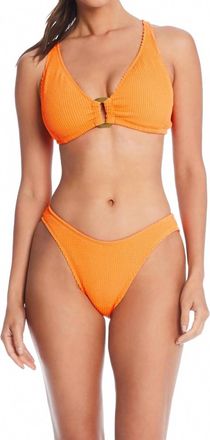 Bleu Rod Beattie Womens Pucker Up High Leg Bottom In Orange Crush