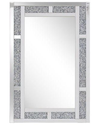 Beliani Beliani - Specchio Da Parete Argentato Rettangolare Accessorio Moderno 60x90 Cm Avrille