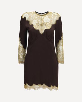 The Attico Short Dress with lace details Female 40