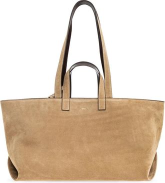 A.P.C. Le Drummer Shopper Bag - Dames - Shoppers - Beige - ONE Size - Katoen - Tassen