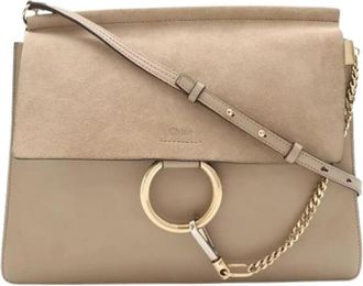 Chlo&eacute; Pre-owned Pochette Schoudertas - Dames - Vintage Schoudertas - Beige - ONE Size - Leer - Vintage
