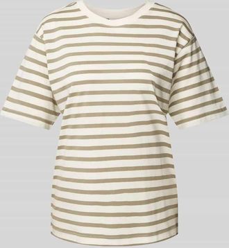 Jake*s Casual Oversized T-Shirt mit Streifenmuster in Lind, Gr&ouml;&szlig;e XXL