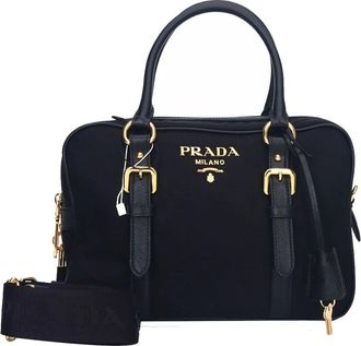 Prada Logo Nylon Top Handtas