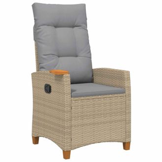 vidaXL Silla Reclinable Con Bandeja Para T&eacute; Con Coj&iacute;n 62 X 64 X 112 Cm Vidaxl