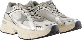 Golden Goose Womens Lightstar Sneakers - Golden Goose Deluxe Brand Leather Grey Calfskin Shoes