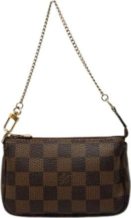 Louis Vuitton Pre-owned Mini Pochette Accessoires - Dames - Vintage Mini Tas - Bruin - ONE Size - Vintage