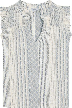 Rails Arlene Embroidered Linen-blend top - Black - S (UK8-10 / S)