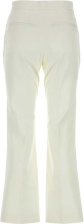 Jil Sander Womens Cotton Trousers White