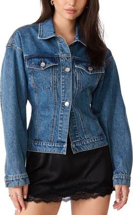 Steve Madden Henrietta Denim Jacket in Imperial Blue at Nordstrom, Size X-Small