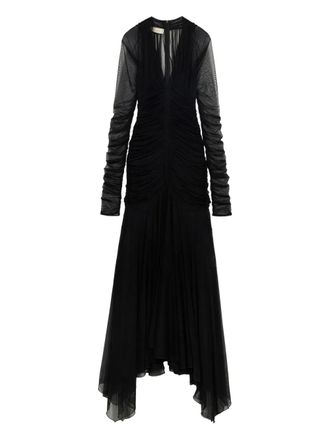 Blumarine Jurk met ruches - Zwart