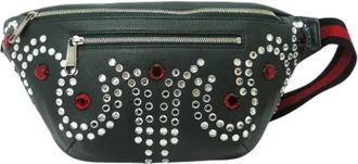 Gucci Pre-owned Leather gucci-bags - Dames - Vintage Heuptassen - Groen - ONE Size - Leer - Vintage