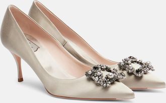 Roger Vivier Pumps Efflorescence 65 in raso con cristalli