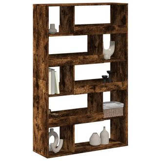 Berkfield Home Classic Bookcase Smoked Oak100x33x156.5 cm Engineered Wood in Brown | Size: 100x33x156.5 cm