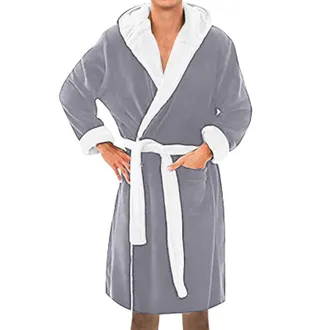 Generic Mens Pyjamas Cotton Dressing Gown Mens Towel Robe Men Lightweight Ladies Housecoats Dressing Gowns Ladies Gowns Warm And Cosy Pyjamas Nightwear Pajama