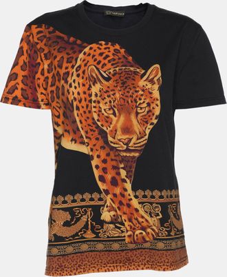 Versace Multicolor Tiger Print Jersey T-Shirt