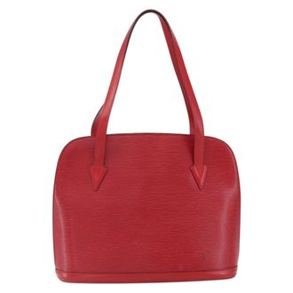 Louis Vuitton Lussac Epi Leather Red Leather Handbag (Pre-Owned)