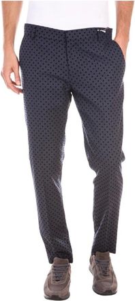 Daniele Alessandrini Pantalone Slimato 16 5 - Heren - Nette broeken - Blauw - L - Katoen - Broeken