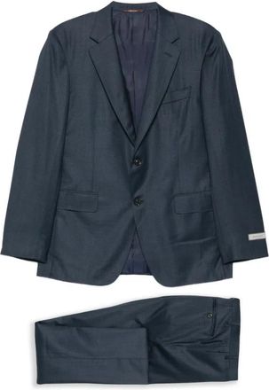 Canali Single-breasted Wollen Pak - Heren - Business pakken - Blauw - 3XL - Wol - Kostuums