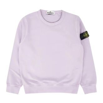 Stone Island Junior Crew Neck Sweatshirt in Wisteria - male - Stone Island - Kids Sweatshirts - Purple - 8 Y - Kids