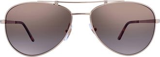 Cartier Santos de Cartier Brown Polarized Pilot Unisex Sunglasses CT0083S 001 59