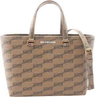 Balenciaga Pre-owned Canvas Tote Bag - Dames - Vintage Shopper - Bruin - ONE Size - Vintage