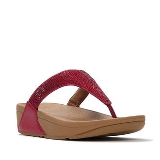 FitFlop Lulu Crystal Embelli Toe-Post in Burnt Berry at Nordstrom, Size 10