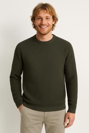 Only & Sons Strickpullover ONLY & SONS ONSROLF RLX CREW NECK KNIT - OTL, Herren, Gr. XXL, rosin, Strick, Obermaterial: 60% Polyacryl, 40% Baumwolle, unifarben, re