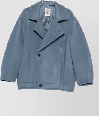 Semicouture wool felted double-breasted coat