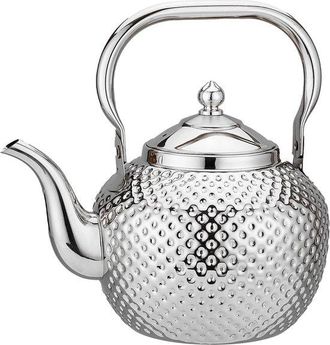 OEM Tetera De 2000 Ml Con Infusor - Hervidor De Acero Inoxidable Con Asa - Jarra Para Preparar T&eacute; Y Agua, Apta Para Inducci&oacute;n/gas (plateada)