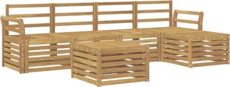 vidaXL Conjunto De Sof&aacute;s De Exterior 6 Uds. Blanco Vidaxl