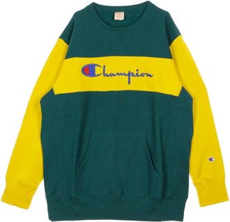 Champion Kleur Blok Kangoeroezak Sweatshirt - Heren - Sweatshirts - Groen - XL - Hoodies & sweatvesten