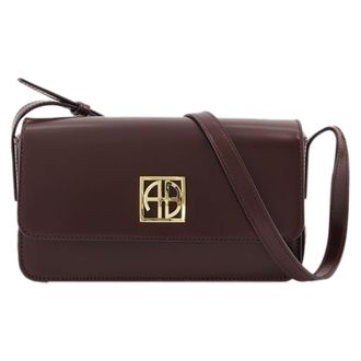 Anine Bing Womens Elly Crossbody - - Leather - Burgundy Calfskin - One Size