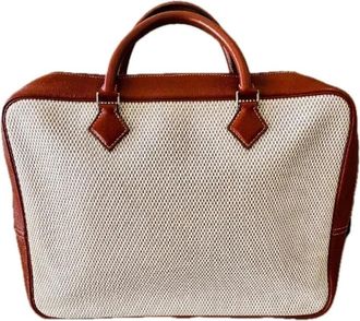 Herm&egrave;s Tweedehands leren handtassen - Dames - Vintage Handtas - Beige - ONE Size - Leer - Vintage