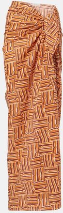 Faithfull The Brand Zinnia printed cotton beach cover-up