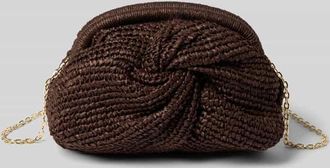 Mango Handbag in Flecht-Optik Modell Sita in Dunkelbraun, Gr&ouml;&szlig;e 1