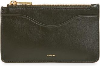 Vince Leather Card Case in Herba at Nordstrom