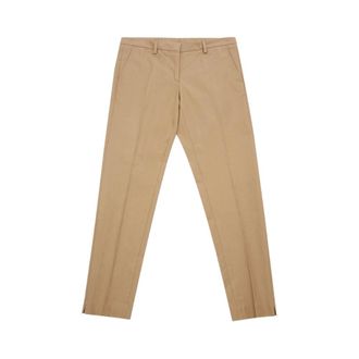 Lardini Katoenen chino broek - Dames - Broeken - Beige - Maat: XS Katoen