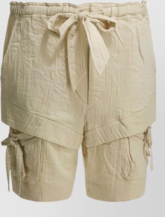 Isabel Marant bermia cargo shorts textured rolled hem