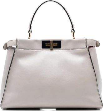 Fendi 2010-2025 Medium Leather Peekaboo Iconic satchel - Bruin