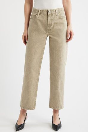 Frame Denim The Hang High Waist Ankle Straight Leg Jeans in Tabby at Nordstrom, Size 23