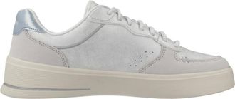 Skechers Schoenen, Dames, Grijs, 38 EU, Leer, Glanzende Sneakers