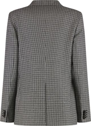 Tagliatore Womens Double-Breasted Wool Jacket Grey Blazers