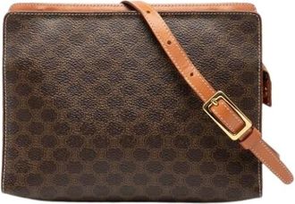Celine Pre-owned Cross Body Bags, female, Brown, Size: ONE SIZE Pre-owned Canvas Crossbody Bag