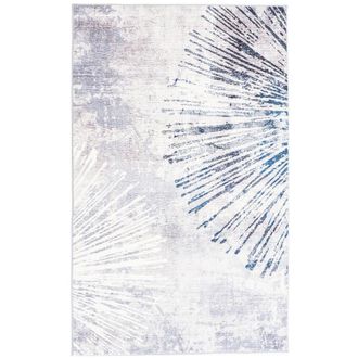 OEM Alfombra Moderna Novo Strado Para Sal&oacute;n, Delicado Estampado De Terciopelo Gris, Gris Brillante, 120x160 Cm