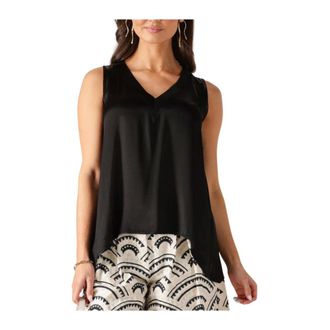 Greek Archaic Kori Dames, Tops, Zwart, Maat: XS Viscose