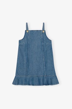 Ganni Blue Denim Mini Dress - Size 10/12 Organic Cotton