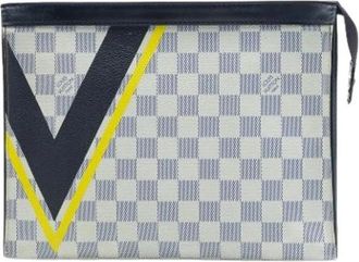 Louis Vuitton Tweedehands Canvas Louis Vuitton tassen - Dames - Vintage Clutch - Wit - ONE Size - Vintage